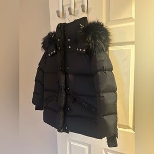 SAM. New York Montana Down Puffer Jacket XS – Black w/ Real Fur Hood